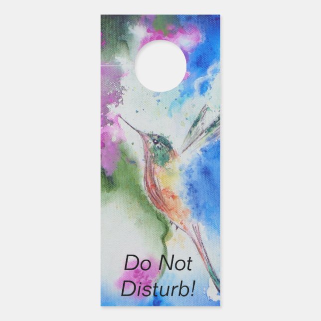 Garden Hummingbird Wedding Door Hangers (Front)