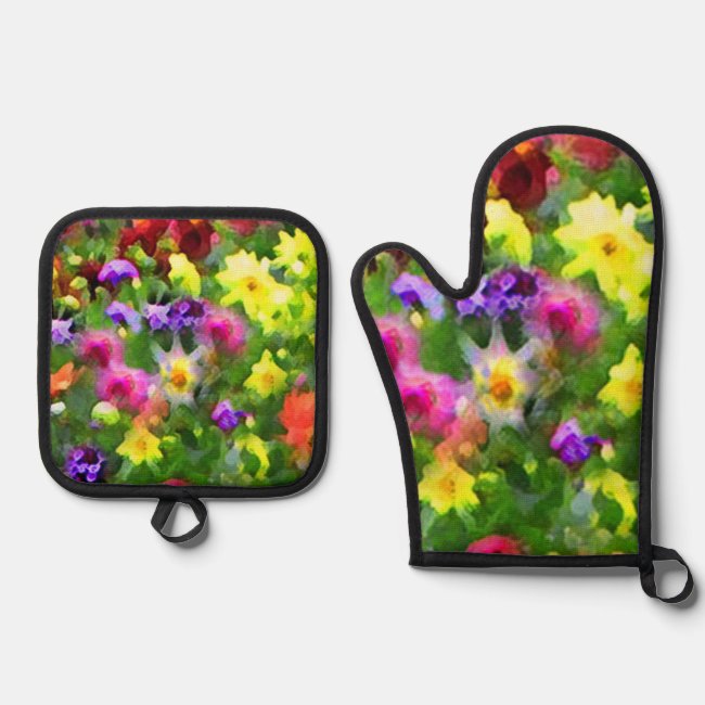 Garden Impressions Oven Mitt and Pot Holder Set