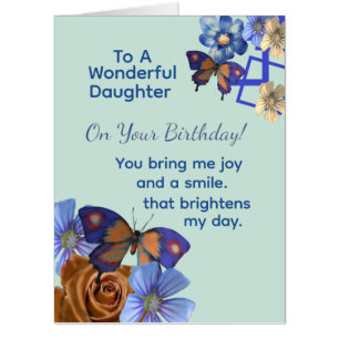 Garden in Bloom, Floral Butterfly Birthday  Card