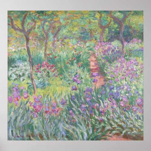 Garden in Giverny by Claude Monet Poster