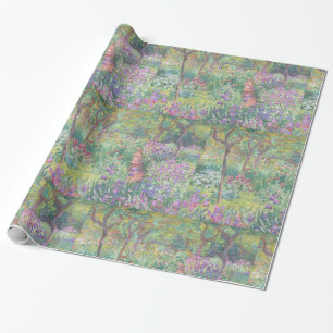 Garden in Giverny by Claude Monet Wrapping Paper