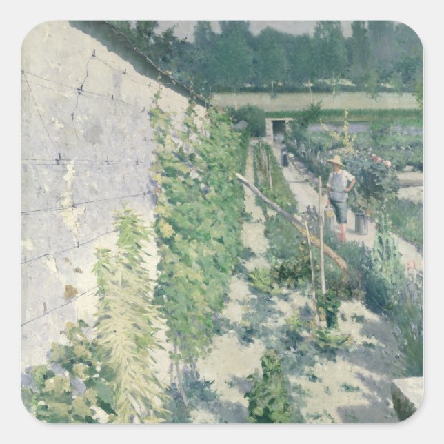 Garden in Grez, 1884 Square Sticker (Front)