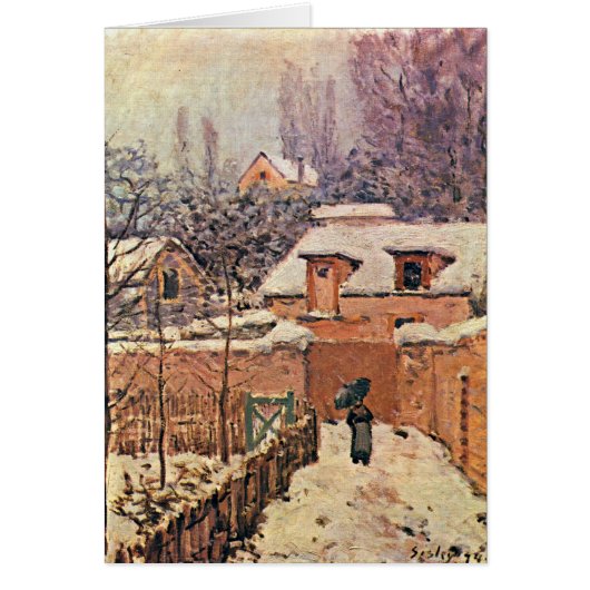 Garden In Louveciennes,Winter By Alfred Sisley (Front)
