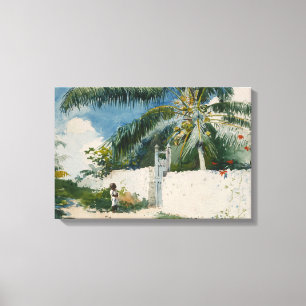 Garden in Nassau (Bahamas) Canvas Print