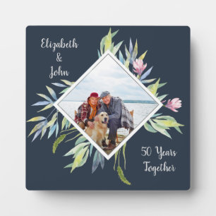 Garden in the Riviera Photo Custom Text Plaque