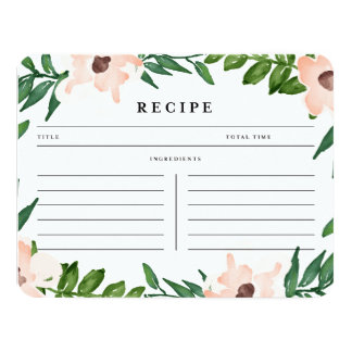 Garden in White | Recipe Card