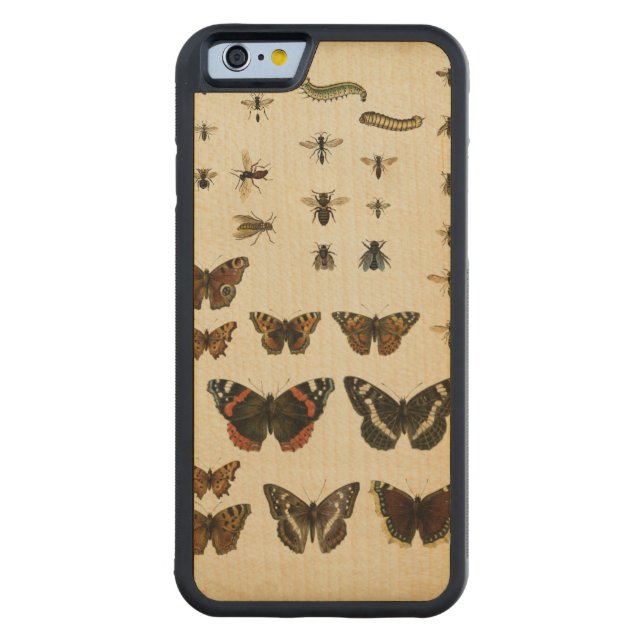 Garden Insects by Vision Studio Carved Wood iPhone Case (Back)