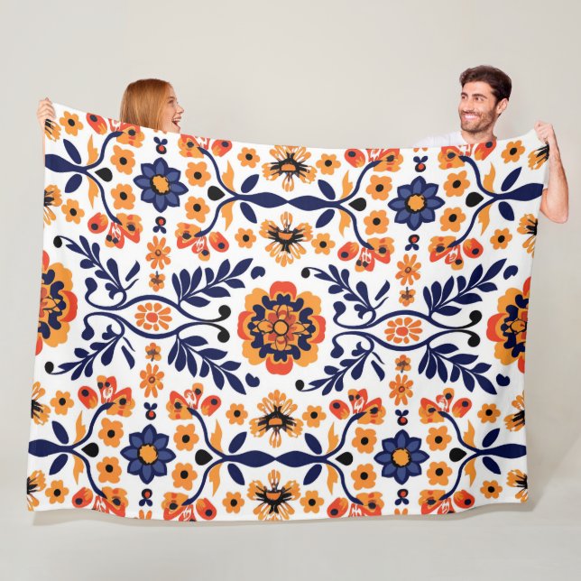 Garden-Inspired Delight 60x80 Fleece Blanket (In Situ)
