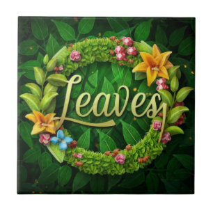 Garden-Inspired Floral Design Ceramic Tile