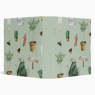 Garden inspired, plants, bees, nature outdoor 3 ring binder