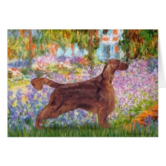 Garden - Irish Setter 1 Cards (Front Horizontal)