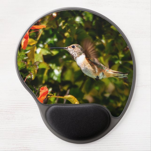 Garden Jewel: Hummingbird in Bloom Gel Mouse Pad (Front)