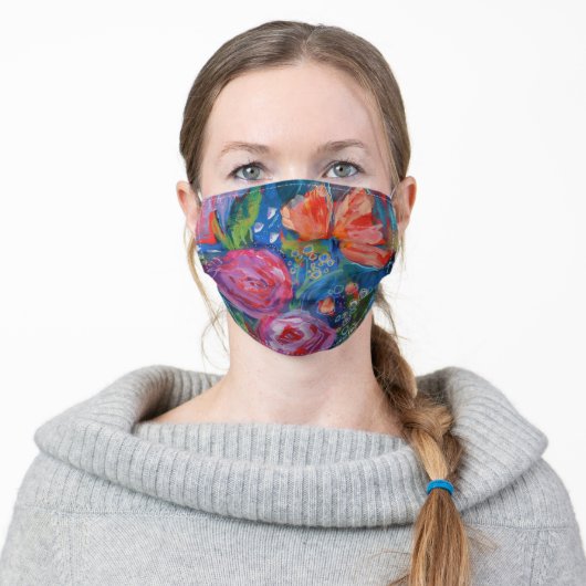 "Garden Jewels" Adult Cloth Face Mask (Worn)