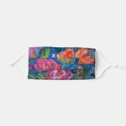 "Garden Jewels" Adult Cloth Face Mask (Front, Folded)