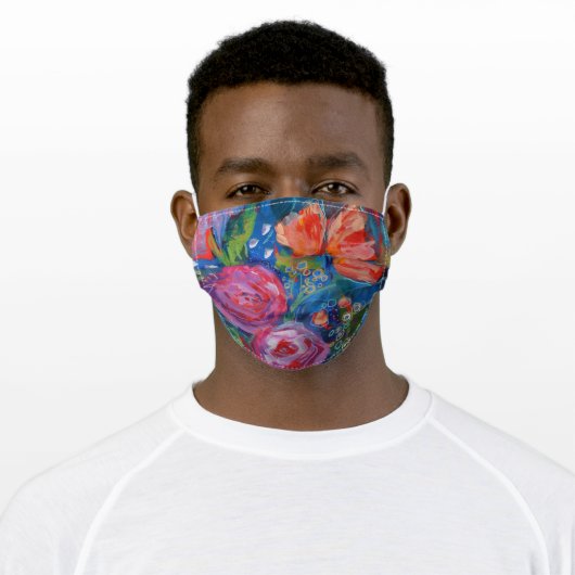"Garden Jewels" Adult Cloth Face Mask (Worn)