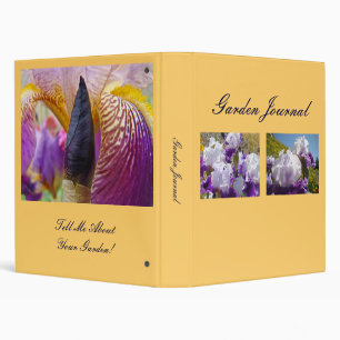 Garden Journal! binder Purple Iris Flowers Gifts