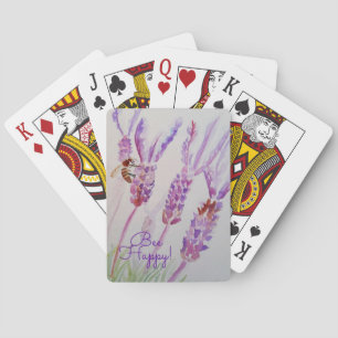 Garden Journal Lavender Bee Watercolour Notebook Poker Cards
