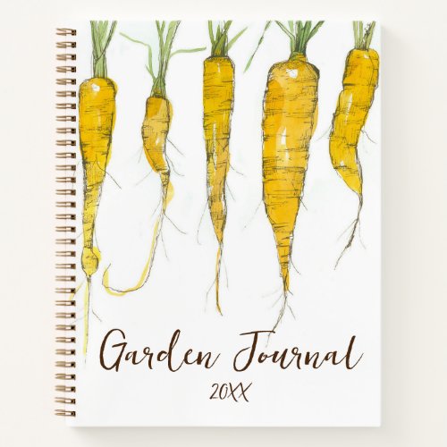 Garden Journal Logbook Record Carrots Vegetables
