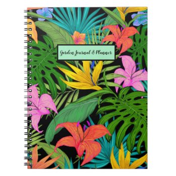 Garden Journal & Planner Spiral Notebook by RosellaDesigns at Zazzle