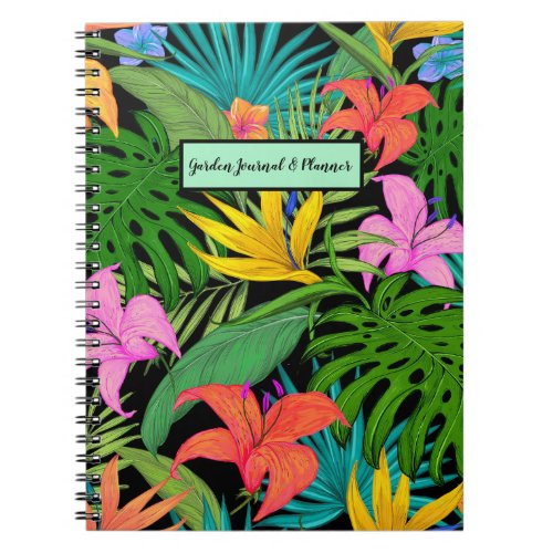 Garden Journal  Planner Spiral Notebook