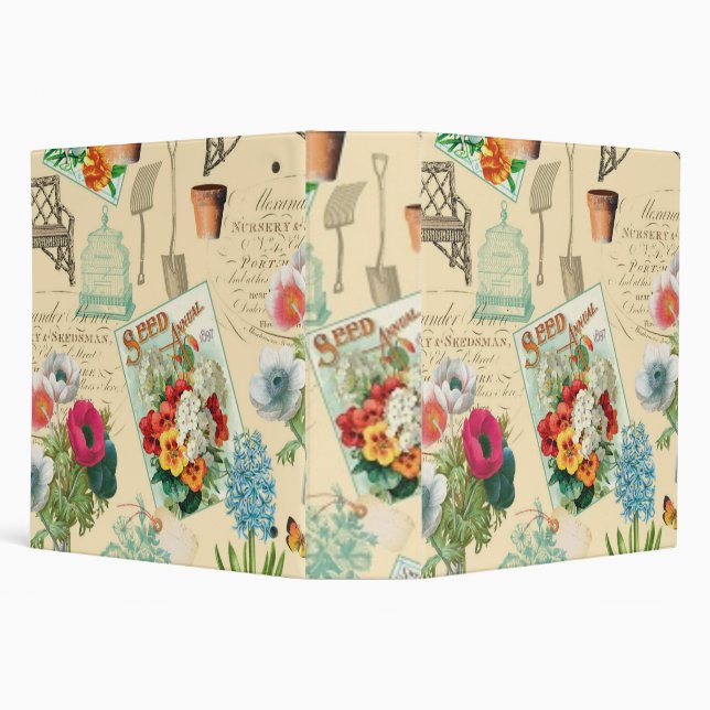 Garden Journal & Seed Packet Organizer 3 Ring Binder (Background)