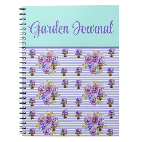 Garden Journal Viola Purple Lilac Floral Flower