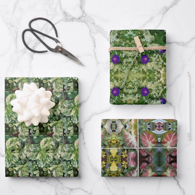 Garden Kaleidoscope Spring Design  Wrapping Paper Sheets (Front)