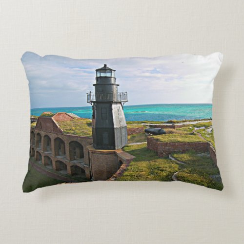 Garden Key Lighthouse Dry Tortugas Florida Decorative Pillow