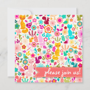 Garden Kitty Invitation