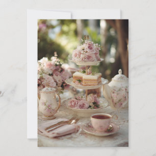 Garden Lace Afternoon Tea Elegant Tea Invitation