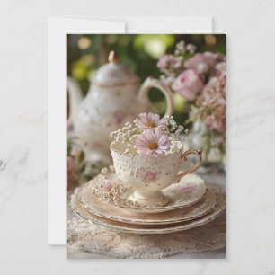 Garden Lace Afternoon Tea Garden Blooms Invitation
