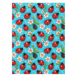Garden Ladybug Print For Everyday Home Decor Tablecloth