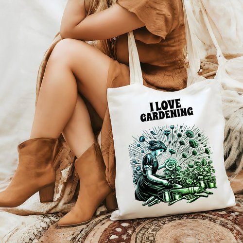 Garden Ladys Afternoon  Tote Bag