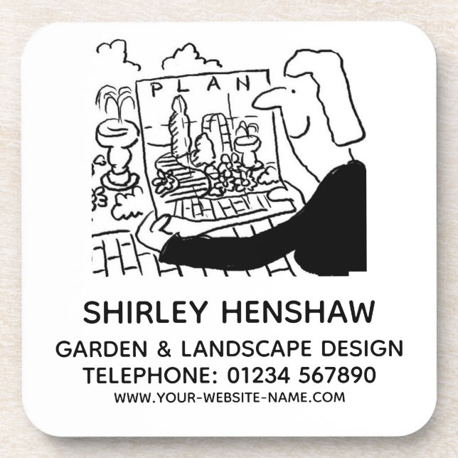 Garden & Landscape Design Beverage Coaster (Front)