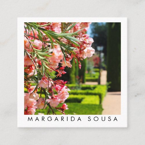 Garden Landscaper Photo Travel Tourism Spain Square Business Card