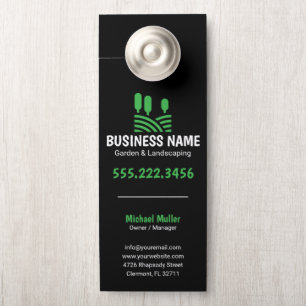 Garden Landscaping Green Trees lawn care garden Door Hanger