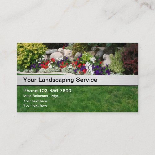 Garden Landscaping Simple Business Cards