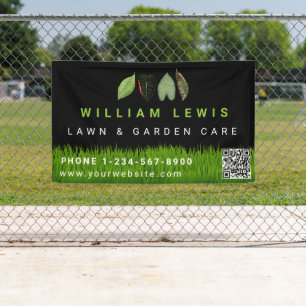 Garden Lawn Care Landscaping Leaves Business Logo Banner