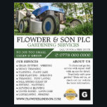 Garden Lawn-Mower, Garden Service, Horticulturist Flyer<br><div class="desc">Garden Lawn-Mower,  Garden Service,  Horticulturist Advertising Flyer by The Business Card Store.</div>