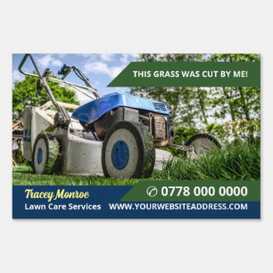 Garden Lawn-Mower, Lawn Care Services Advertising Sign