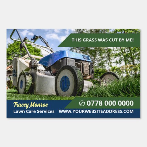 Garden Lawn_Mower Lawn Care Services Advertising Sign