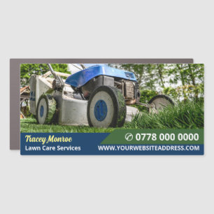 Garden Lawn-Mower, Lawn Care Services Car Magnet