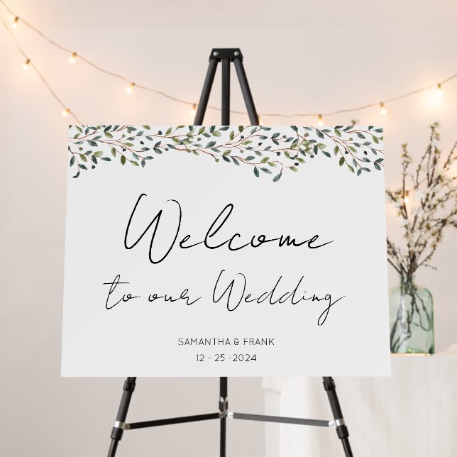 Garden Leaves Welcome Foam Board (In Situ (Stand))