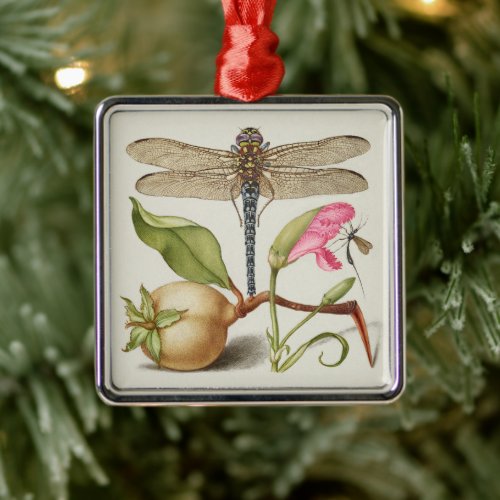 Garden life, Dragonfly, Pear, Carnation and Insect Metal Ornament