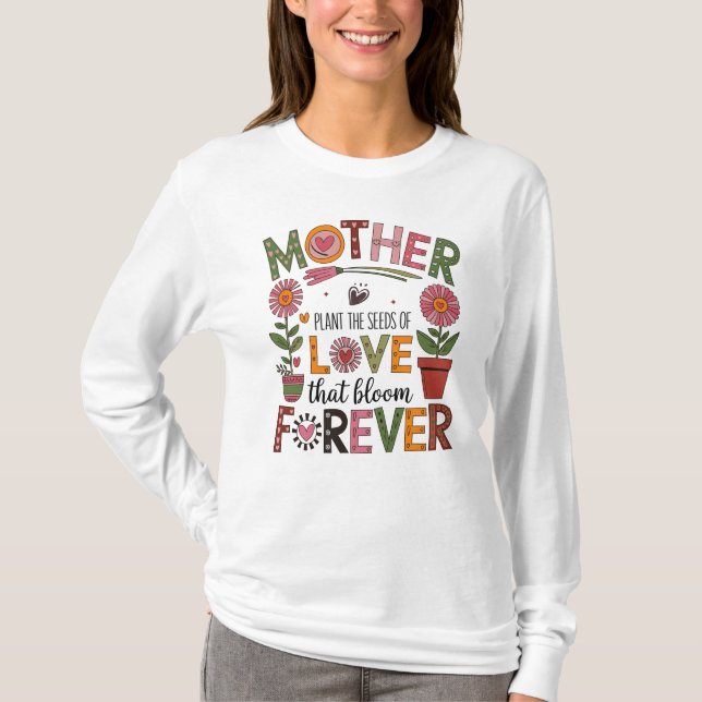 Garden Life Mama, Mothers Day Garden T-Shirt (Front)