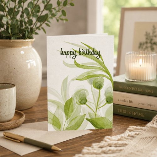 Garden Light – Botanical Birthday Card