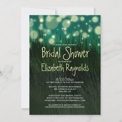 Garden Light Bridal Shower Invitations