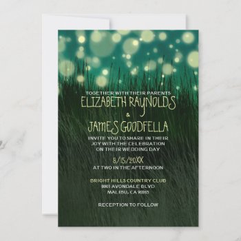 Garden Light Wedding Invitations by topinvitations at Zazzle