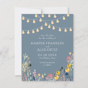 Garden Lights and Wildflowers Save The Date