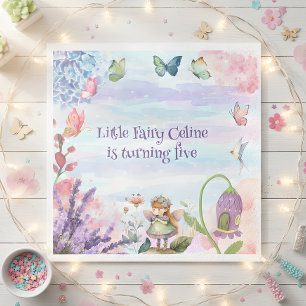 Garden little fairy birthday napkins